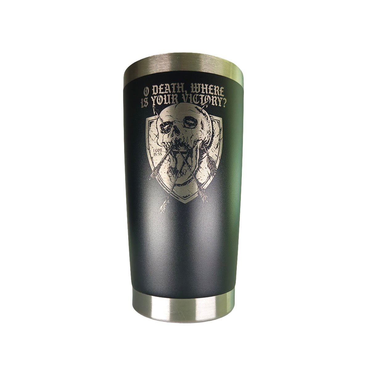 20oz tumbler - O DEATH - 20oz - The Reformed Sage - reformed - reformed_gifts - christian_gifts