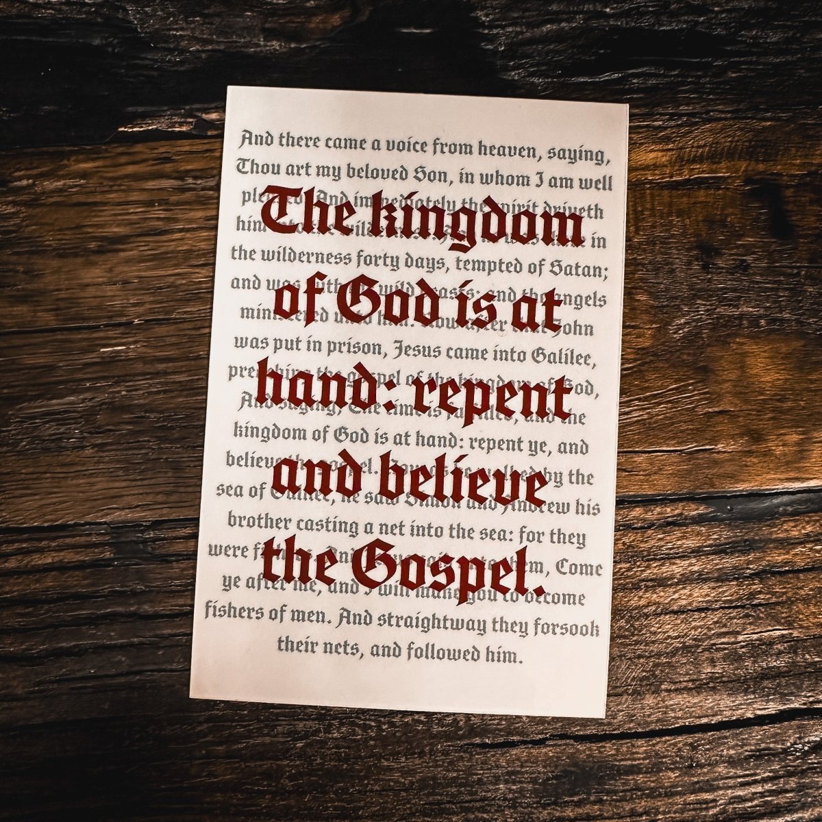 Decal - Repent & Believe - Decal - The Reformed Sage - reformed - reformed_gifts - christian_gifts