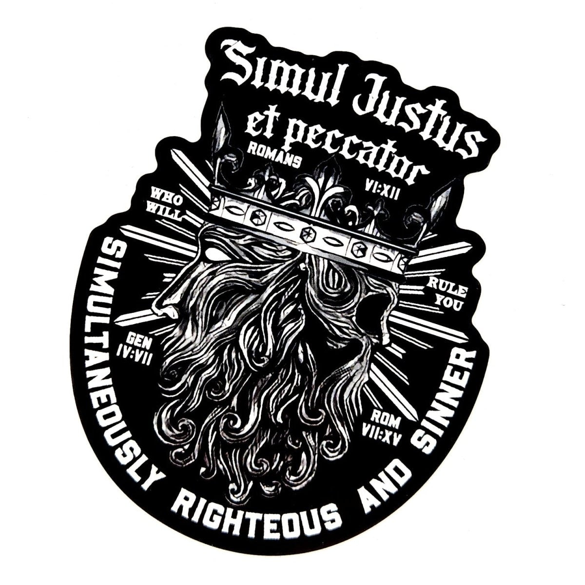 Decal - Simul Justus - Decal - The Reformed Sage - reformed - reformed_gifts - christian_gifts
