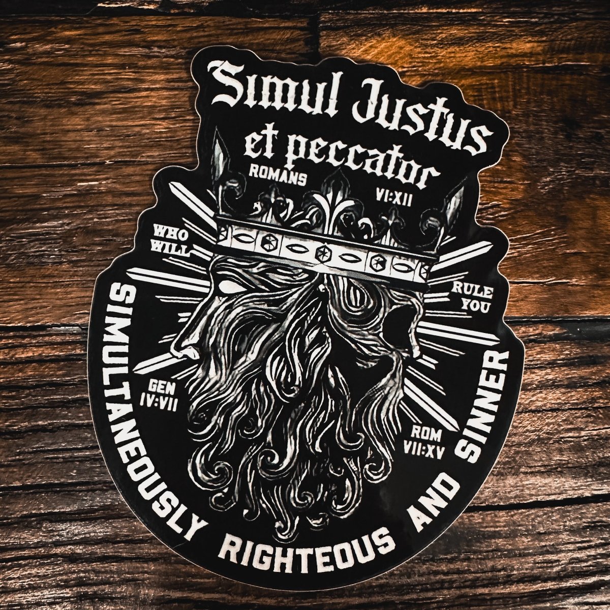 Decal - Simul Justus - Decal - The Reformed Sage - reformed - reformed_gifts - christian_gifts