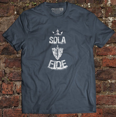 Shirt - Sola Fide Grunge - Tee - The Reformed Sage - reformed - reformed_gifts - christian_gifts
