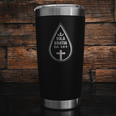 20oz tumbler - Sola Gratia 20oz - The Reformed Sage - reformed - reformed_gifts - christian_gifts