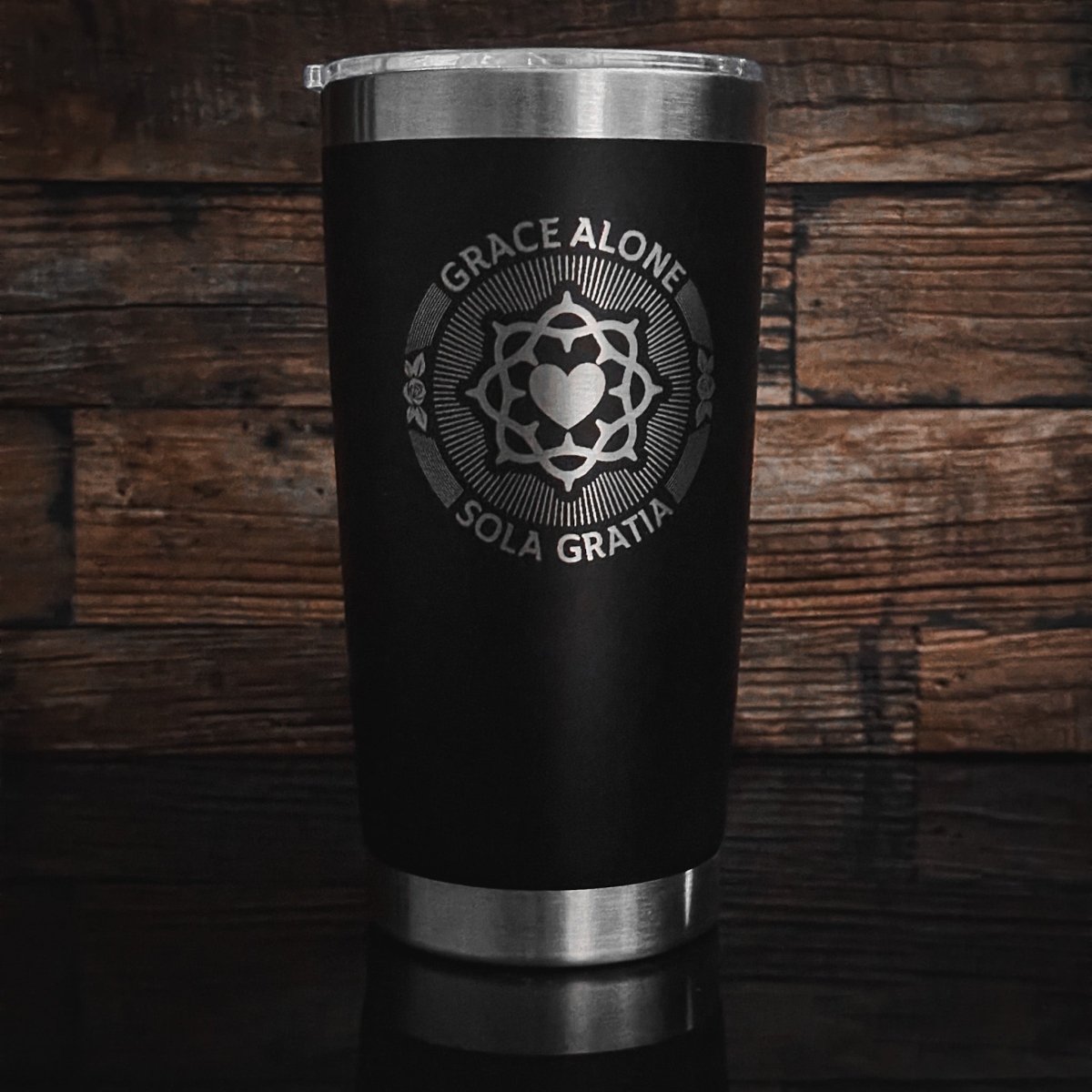 20oz tumbler - Sola Gratia Seal - 20oz - The Reformed Sage - reformed - reformed_gifts - christian_gifts