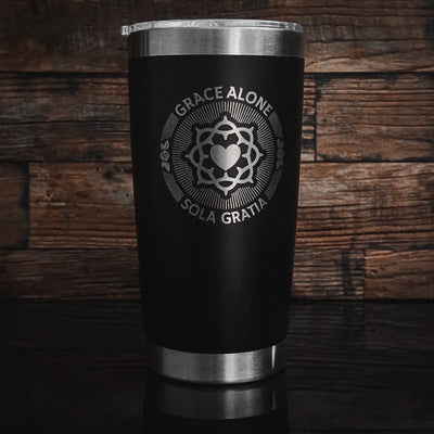 20oz tumbler - Sola Gratia Seal - 20oz - The Reformed Sage - reformed - reformed_gifts - christian_gifts