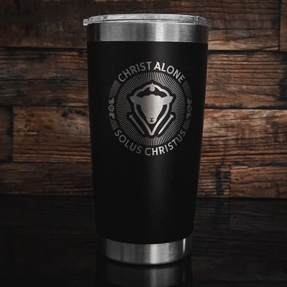 20oz tumbler - Solus Christus Seal - 20oz - The Reformed Sage - reformed - reformed_gifts - christian_gifts
