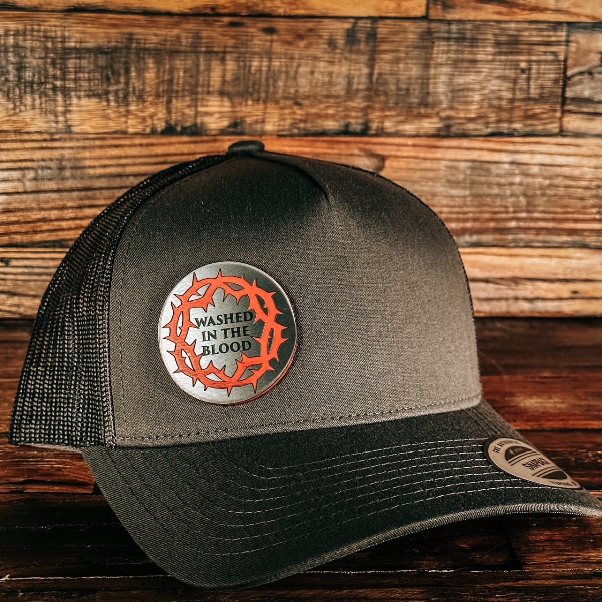 Hat - Washed in the Blood - Acrylic Patch Hat - The Reformed Sage - reformed - reformed_gifts - christian_gifts