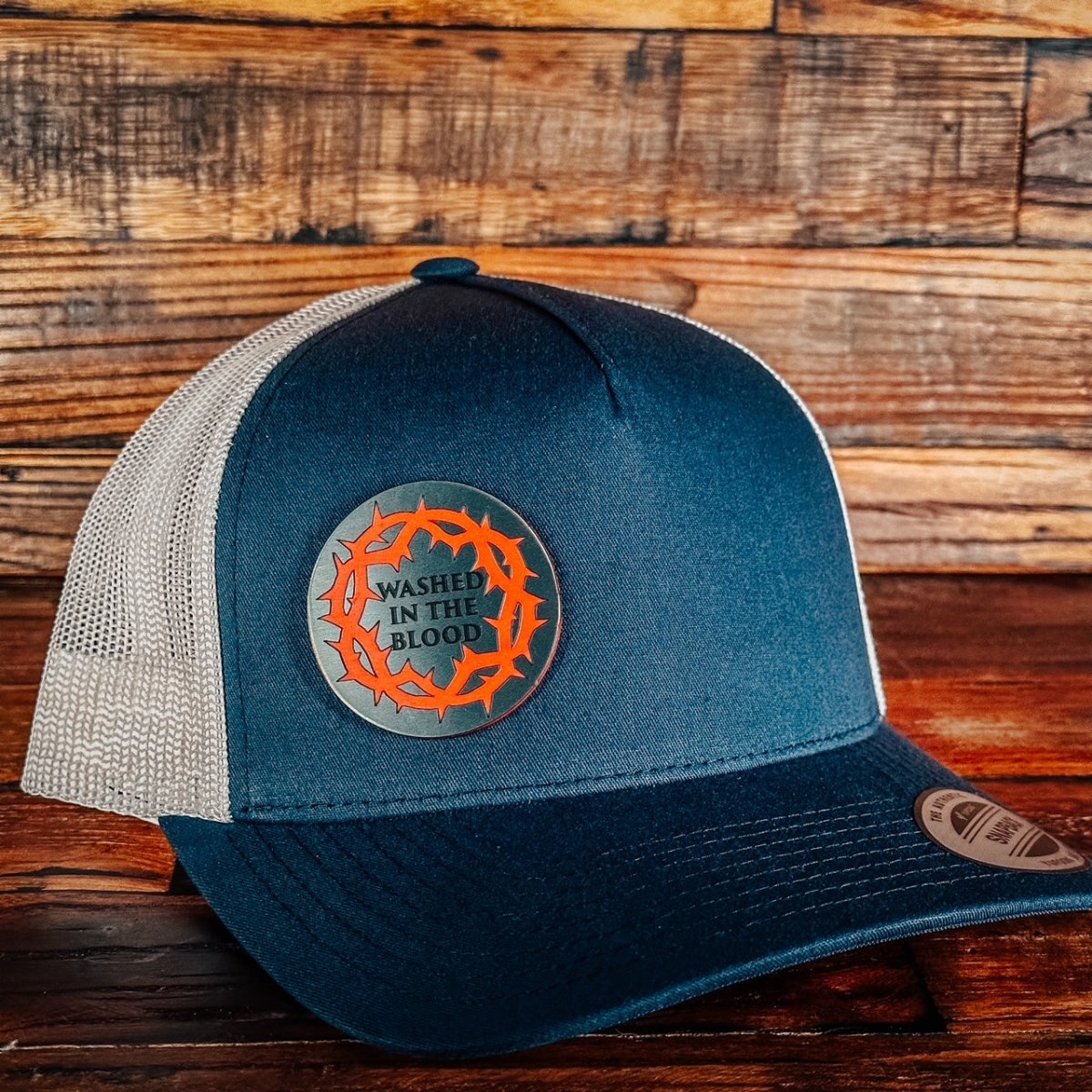 Hat - Washed in the Blood - Acrylic Patch Hat - The Reformed Sage - reformed - reformed_gifts - christian_gifts
