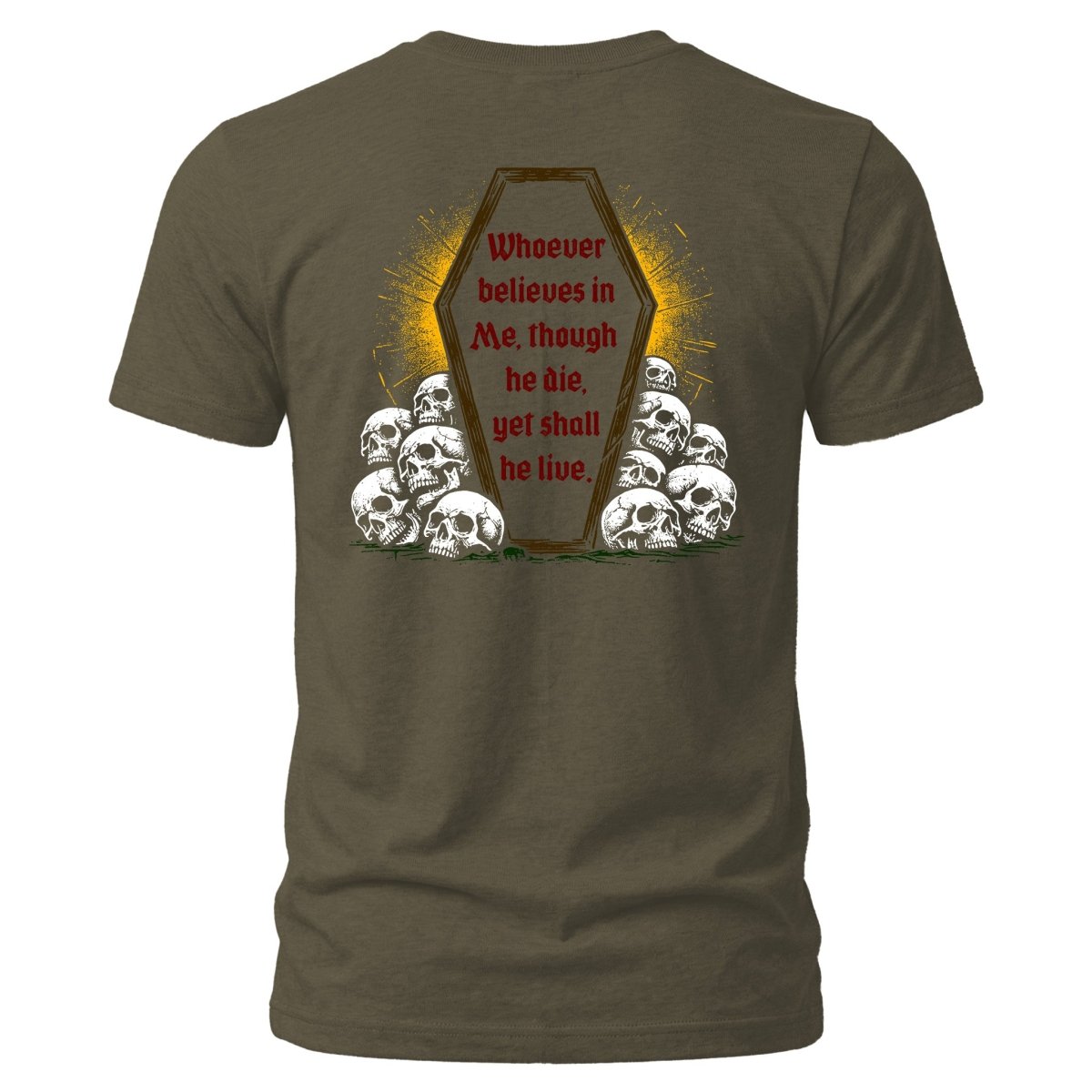 Shirt - Yet Shall He Live - Tee - The Reformed Sage - reformed - reformed_gifts - christian_gifts