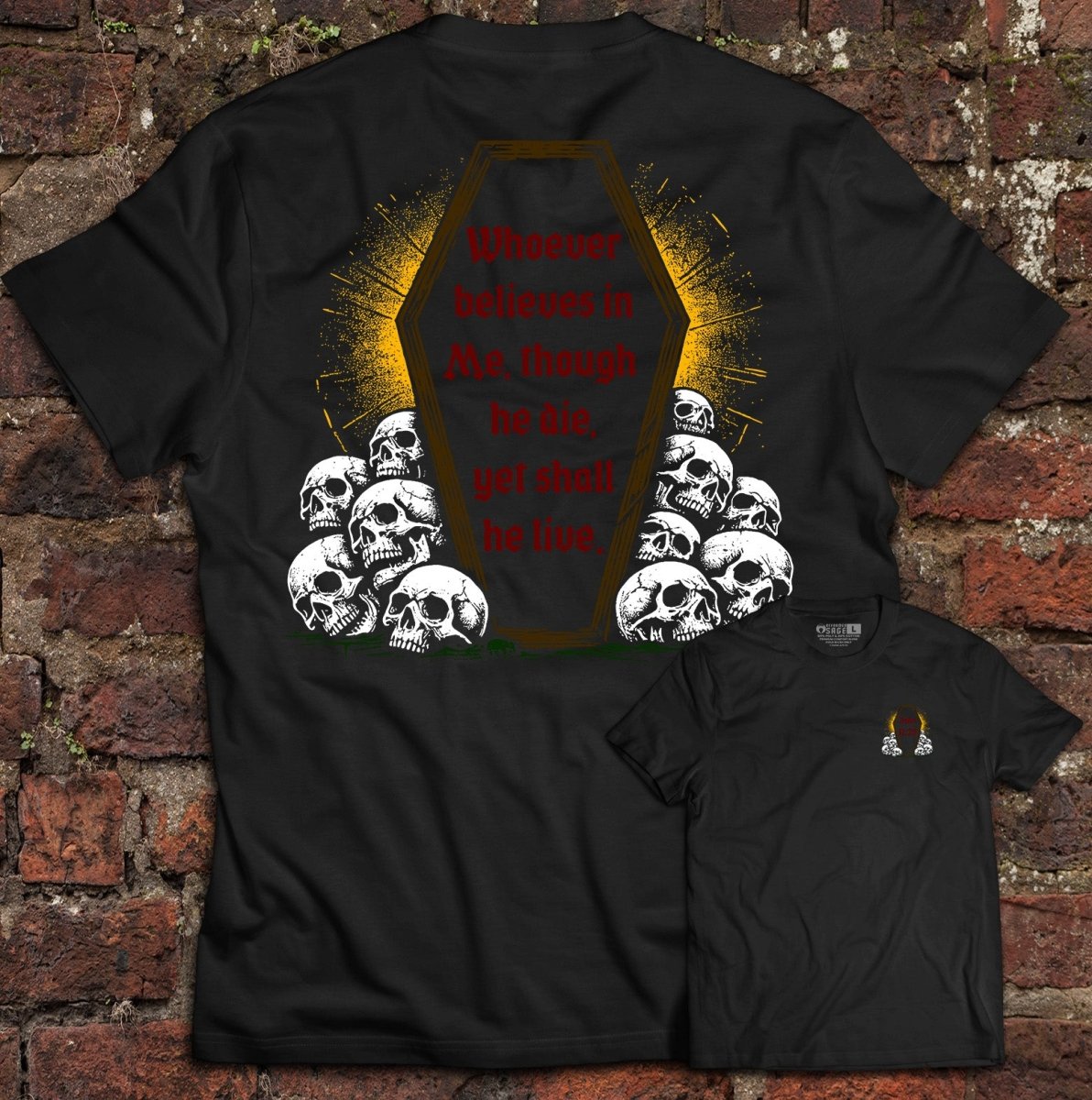 Shirt - Yet Shall He Live - Tee - The Reformed Sage - reformed - reformed_gifts - christian_gifts