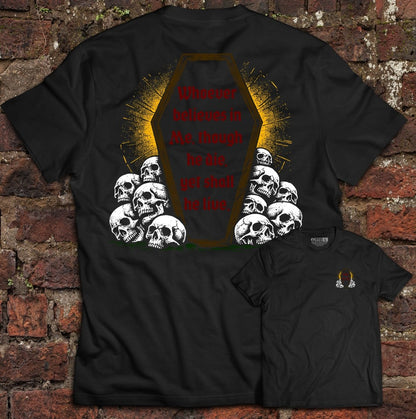 Shirt - Yet Shall He Live - Tee - The Reformed Sage - reformed - reformed_gifts - christian_gifts