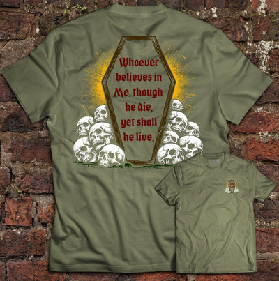 Shirt - Yet Shall He Live - Tee - The Reformed Sage - reformed - reformed_gifts - christian_gifts