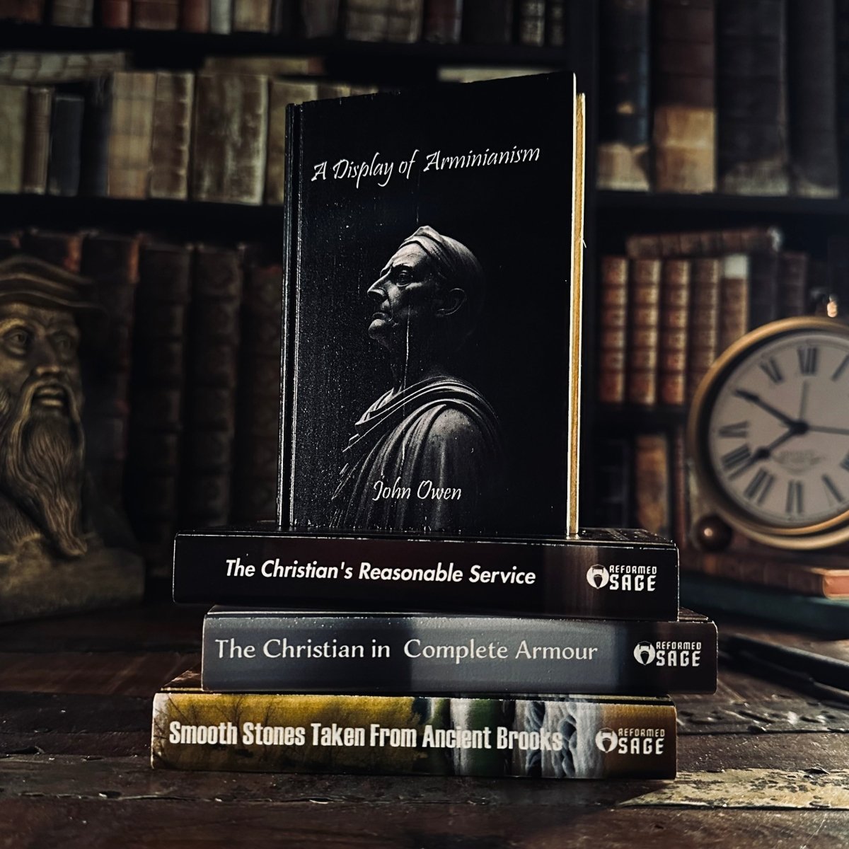 BookCoasterSRS - A Display of Arminianism - Book Coaster - The Reformed Sage - #reformed# - #reformed_gifts# - #christian_gifts#
