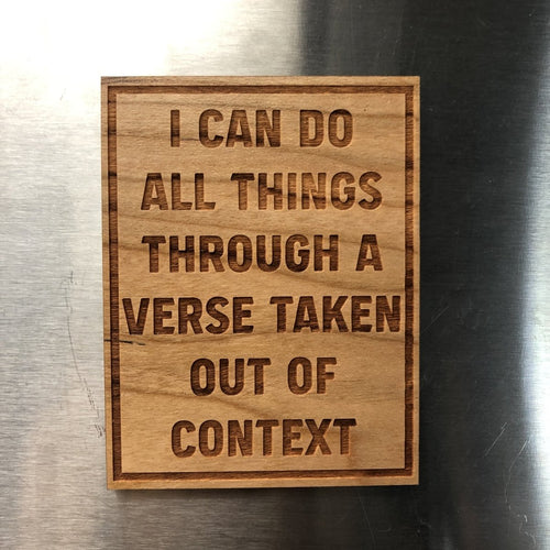 Magnet - All Things - Wood Magnet - The Reformed Sage - #reformed# - #reformed_gifts# - #christian_gifts#