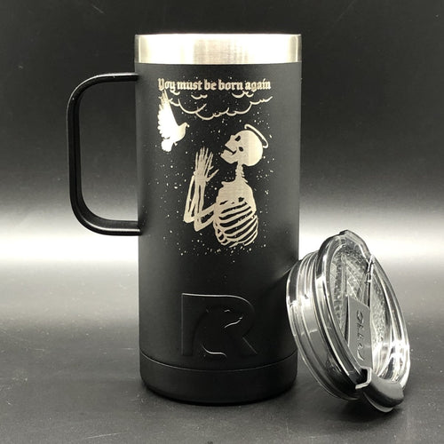16oz tumbler - Born Again - 16oz - The Reformed Sage - #reformed# - #reformed_gifts# - #christian_gifts#