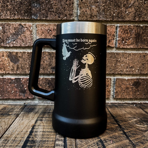 24oz Stein - Born Again - 24oz Stein - The Reformed Sage - #reformed# - #reformed_gifts# - #christian_gifts#