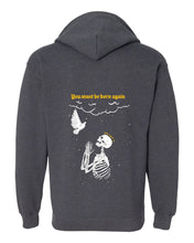 Load image into Gallery viewer, Zip up hoodie - Born Again - Zip Hoodie - The Reformed Sage - #reformed# - #reformed_gifts# - #christian_gifts#
