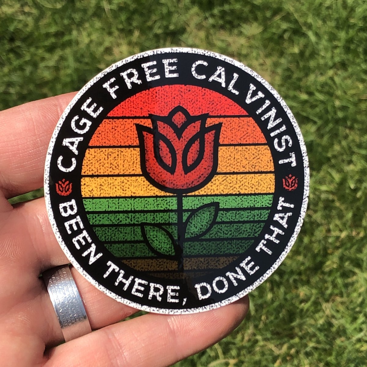 Decal - Cage Free Calvinist - Decal - The Reformed Sage - #reformed# - #reformed_gifts# - #christian_gifts#
