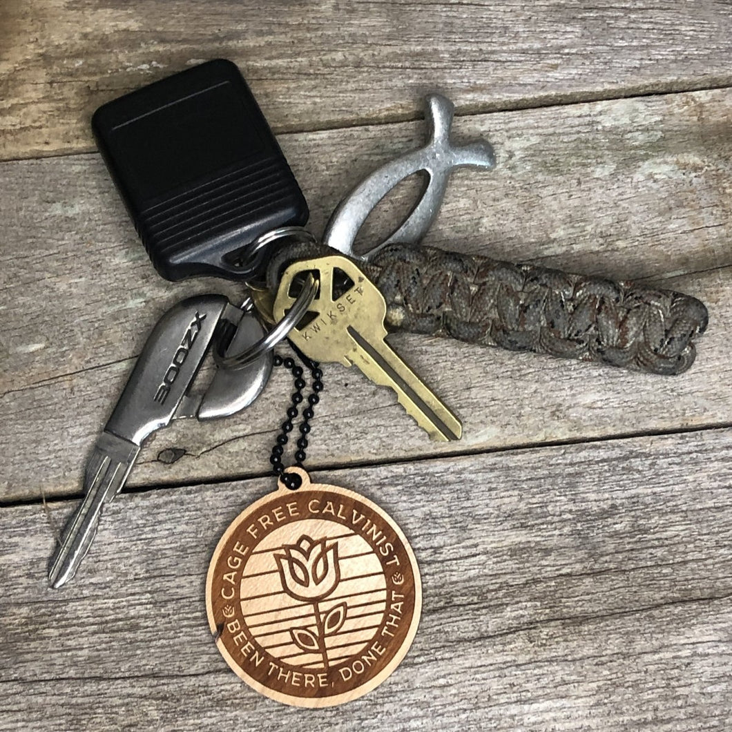 Keyring - Cage Free Calvinist - Keychain - The Reformed Sage - #reformed# - #reformed_gifts# - #christian_gifts#