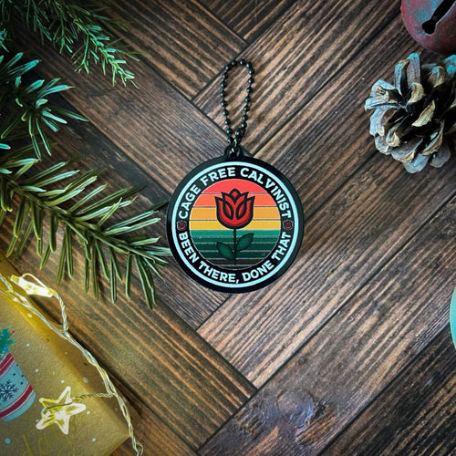 UVKeychain - Cage Free Calvinist - UV Keychain - The Reformed Sage - #reformed# - #reformed_gifts# - #christian_gifts#