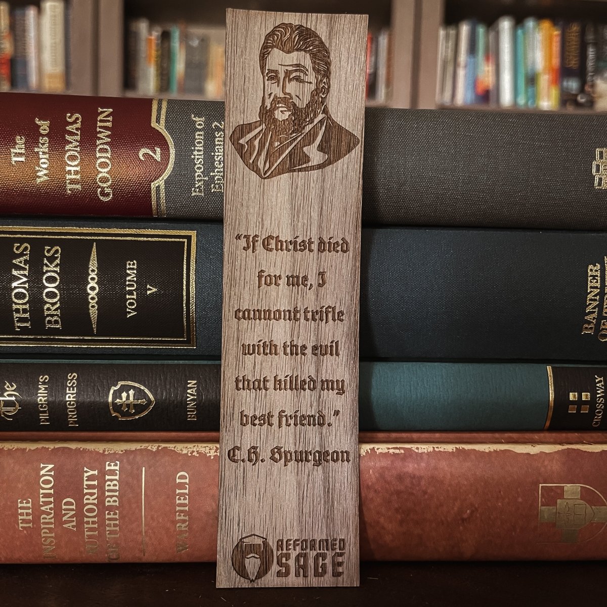CHRISTIAN BOOKMARKS - C.H. Spurgeon - Bookmark - The Reformed Sage - #reformed# - #reformed_gifts# - #christian_gifts#
