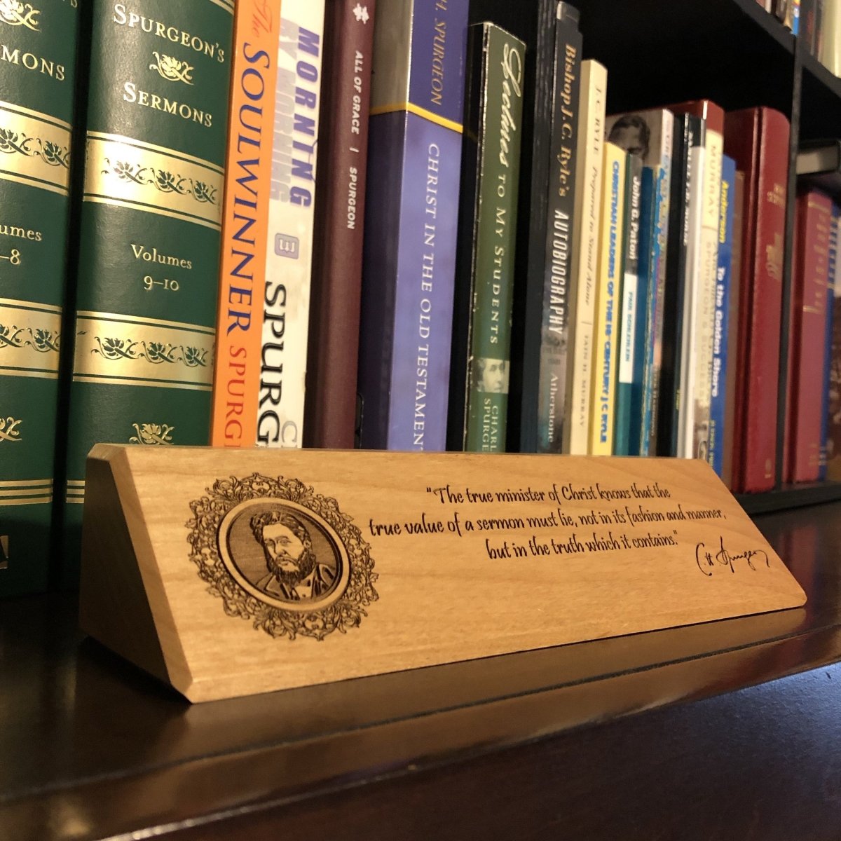 desk plaque - C.H. Spurgeon - Desk plaque - The Reformed Sage - #reformed# - #reformed_gifts# - #christian_gifts#