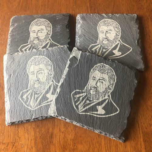 Slate Coaster - C.H. Spurgeon - Slate Coaster - The Reformed Sage - #reformed# - #reformed_gifts# - #christian_gifts#