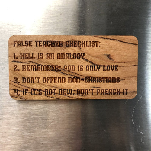 Magnet - Checklists - Wood Magnet - The Reformed Sage - #reformed# - #reformed_gifts# - #christian_gifts#