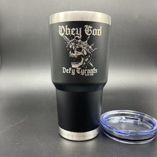 Load image into Gallery viewer, 30oz Tumbler - Defy Tyrants - 30oz - The Reformed Sage - #reformed# - #reformed_gifts# - #christian_gifts#
