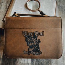 Load image into Gallery viewer, Bible Cover - Defy Tyrants - Bible Cover - The Reformed Sage - #reformed# - #reformed_gifts# - #christian_gifts#
