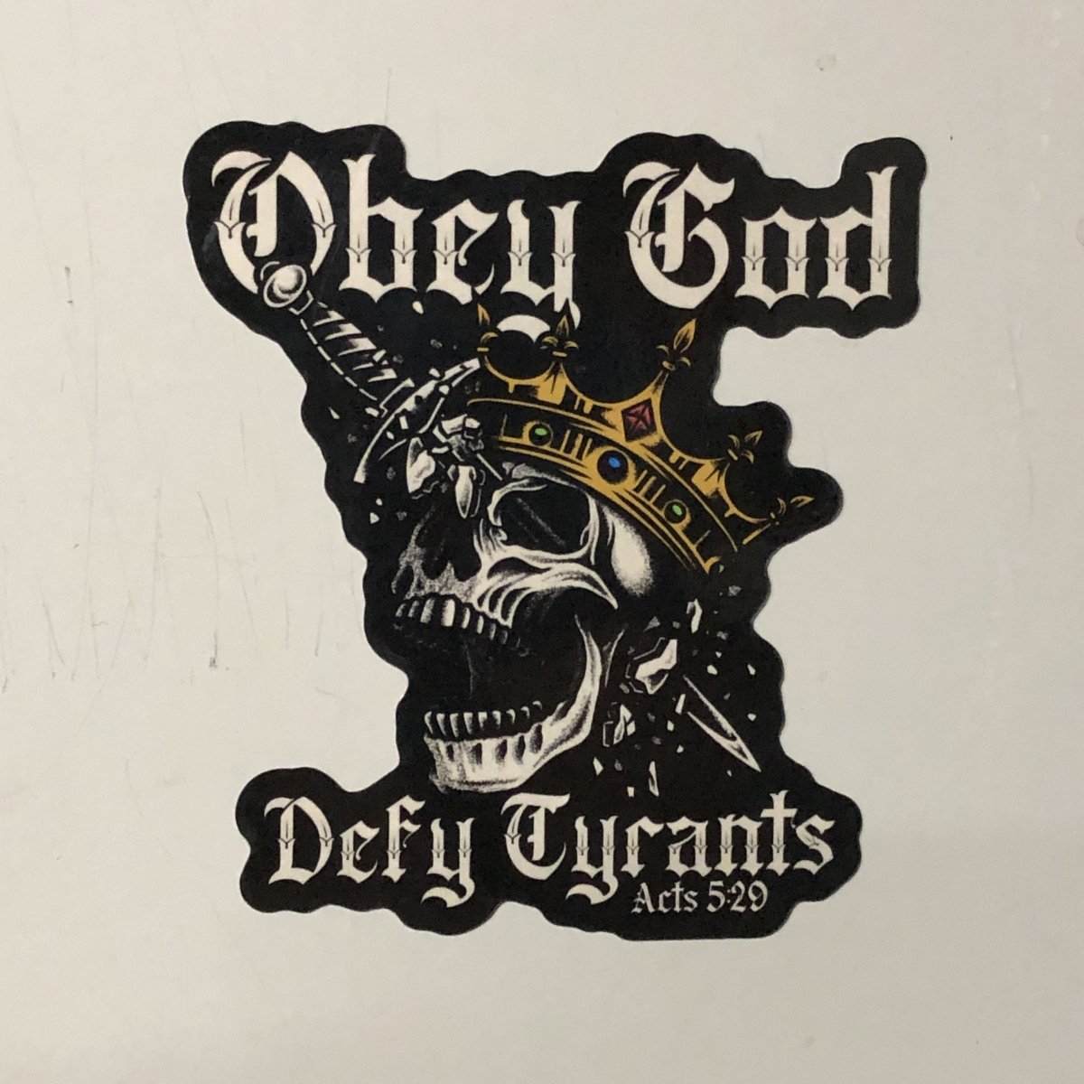 Decal - Defy Tyrants - Decal - The Reformed Sage - #reformed# - #reformed_gifts# - #christian_gifts#