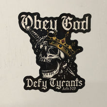 Load image into Gallery viewer, Decal - Defy Tyrants - Decal - The Reformed Sage - #reformed# - #reformed_gifts# - #christian_gifts#
