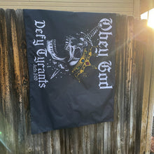 Load image into Gallery viewer, 3X5FLAG - Defy Tyrants - Flag - The Reformed Sage - #reformed# - #reformed_gifts# - #christian_gifts#
