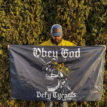 Load image into Gallery viewer, 3X5FLAG - Defy Tyrants - Flag - The Reformed Sage - #reformed# - #reformed_gifts# - #christian_gifts#
