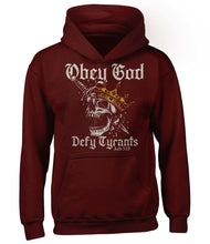 Load image into Gallery viewer, Hoodie - Defy Tyrants - Hoodie RETIRED - The Reformed Sage - #reformed# - #reformed_gifts# - #christian_gifts#
