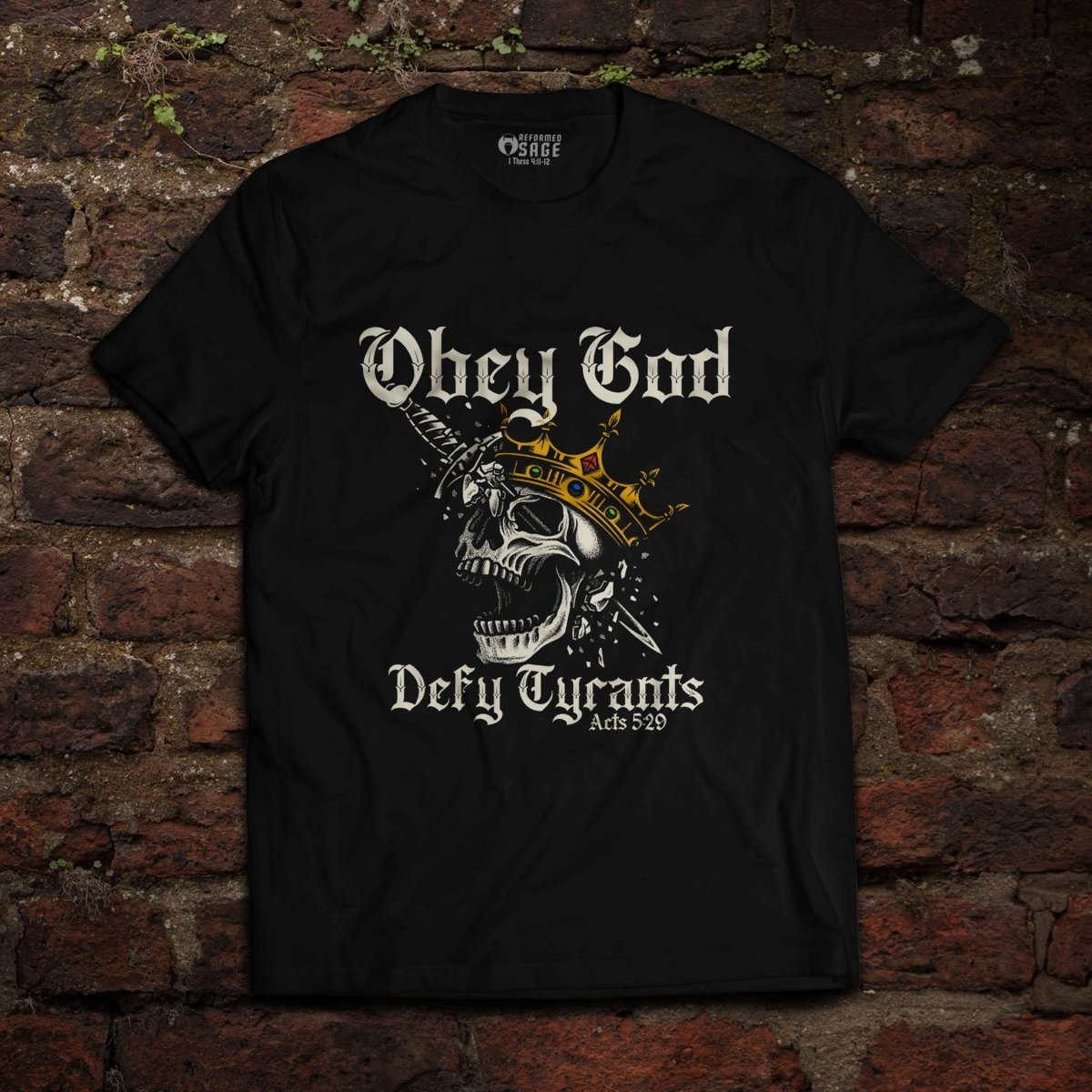 Shirt - Defy Tyrants - Tee - The Reformed Sage - #reformed# - #reformed_gifts# - #christian_gifts#