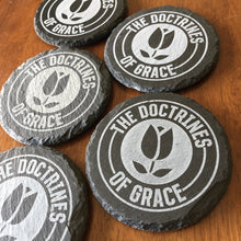 Load image into Gallery viewer, Slate Coaster - Doctrines of Grace Redux - Slate Coaster - The Reformed Sage - #reformed# - #reformed_gifts# - #christian_gifts#
