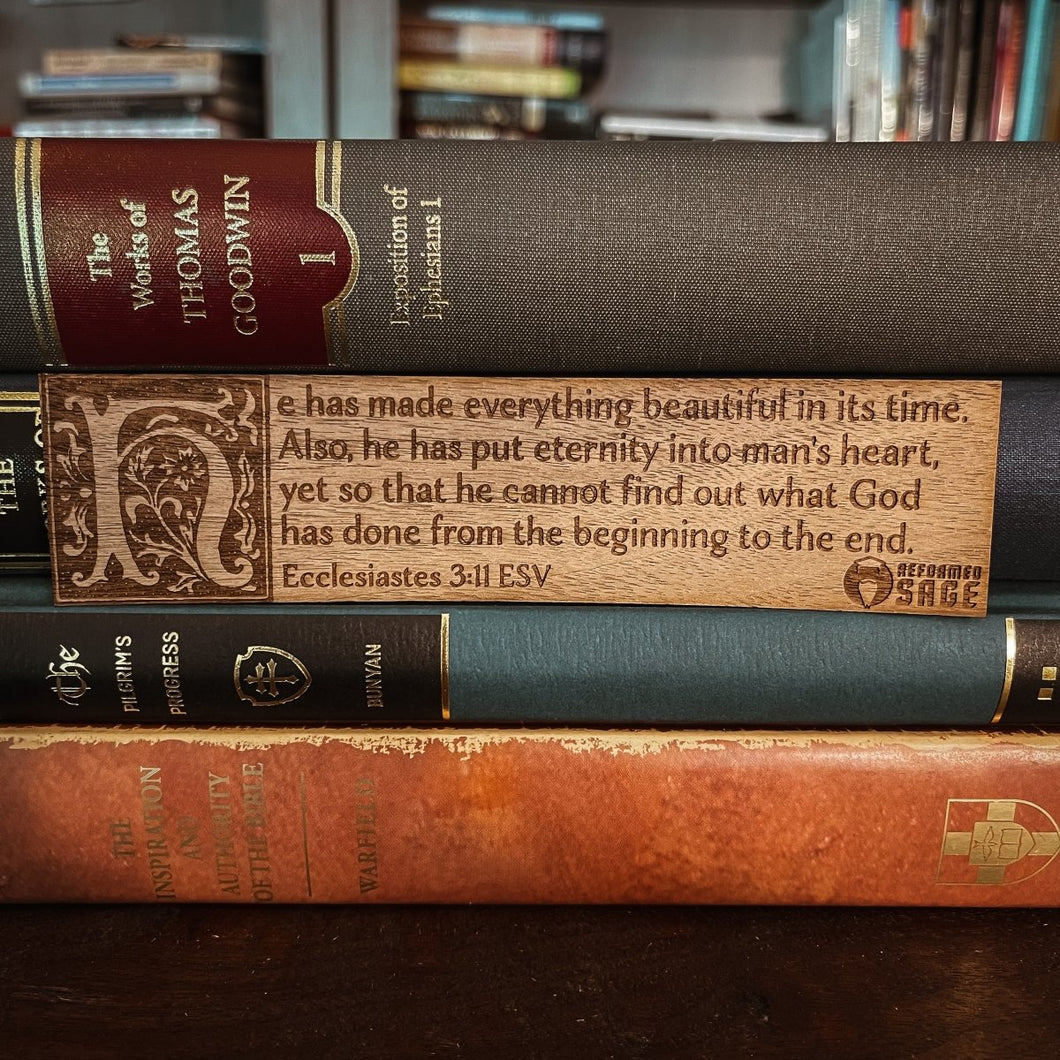 CHRISTIAN BOOKMARKS - Ecclesiastes - Bookmark - The Reformed Sage - #reformed# - #reformed_gifts# - #christian_gifts#