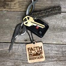 Load image into Gallery viewer, Keyring - Faith Can Move Mountains - Keychain - The Reformed Sage - #reformed# - #reformed_gifts# - #christian_gifts#
