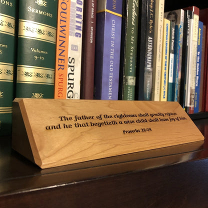 desk plaque - Father of the Righteous- Desk plaque - The Reformed Sage - #reformed# - #reformed_gifts# - #christian_gifts#