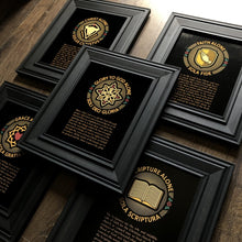 Load image into Gallery viewer, Printed Art - Five Sola Seal Set - Wall Art - The Reformed Sage - #reformed# - #reformed_gifts# - #christian_gifts#
