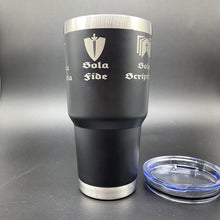 Load image into Gallery viewer, 30oz Tumbler - Five Sola Wrap - 30oz - The Reformed Sage - #reformed# - #reformed_gifts# - #christian_gifts#
