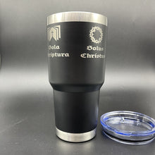 Load image into Gallery viewer, 30oz Tumbler - Five Sola Wrap - 30oz - The Reformed Sage - #reformed# - #reformed_gifts# - #christian_gifts#

