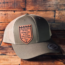 Load image into Gallery viewer, Hat - Five Solas Shield - Patch Hat - The Reformed Sage - #reformed# - #reformed_gifts# - #christian_gifts#
