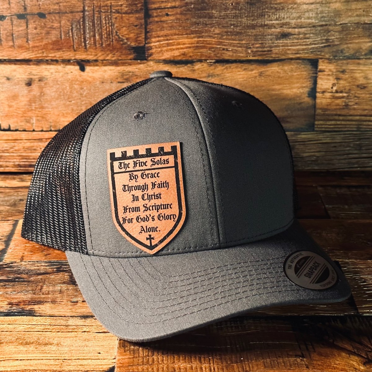 Hat - Five Solas Shield - Patch Hat - The Reformed Sage - #reformed# - #reformed_gifts# - #christian_gifts#