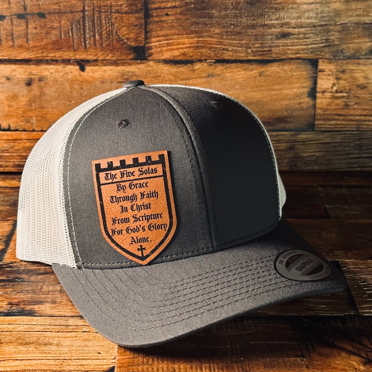 Hat - Five Solas Shield - Patch Hat - The Reformed Sage - #reformed# - #reformed_gifts# - #christian_gifts#