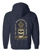 Load image into Gallery viewer, Zip up hoodie - God of Vengeance - Zip Hoodie - The Reformed Sage - #reformed# - #reformed_gifts# - #christian_gifts#
