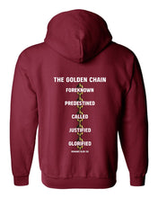 Load image into Gallery viewer, Zip up hoodie - Golden Chain - Zip Hoodie - The Reformed Sage - #reformed# - #reformed_gifts# - #christian_gifts#
