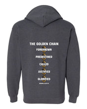 Load image into Gallery viewer, Zip up hoodie - Golden Chain - Zip Hoodie - The Reformed Sage - #reformed# - #reformed_gifts# - #christian_gifts#

