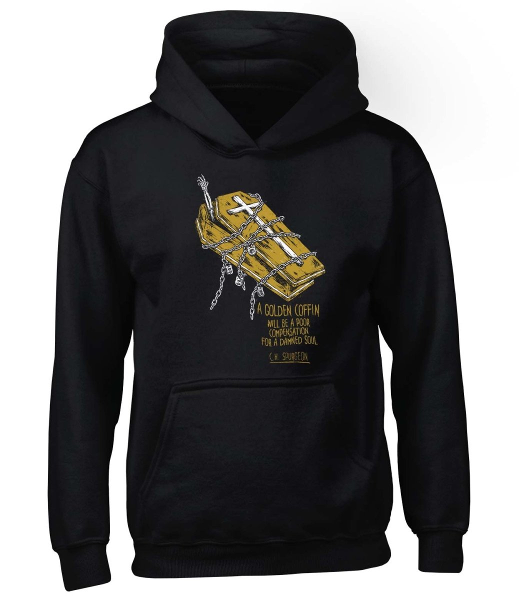 Hoodie - Golden Coffin - Hoodie RETIRED - The Reformed Sage - #reformed# - #reformed_gifts# - #christian_gifts#