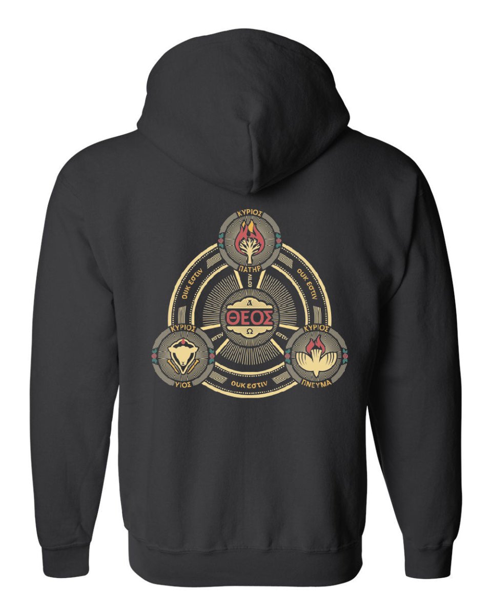 Zip up hoodie - Greek Trinity - Zip Hoodie - The Reformed Sage - #reformed# - #reformed_gifts# - #christian_gifts#